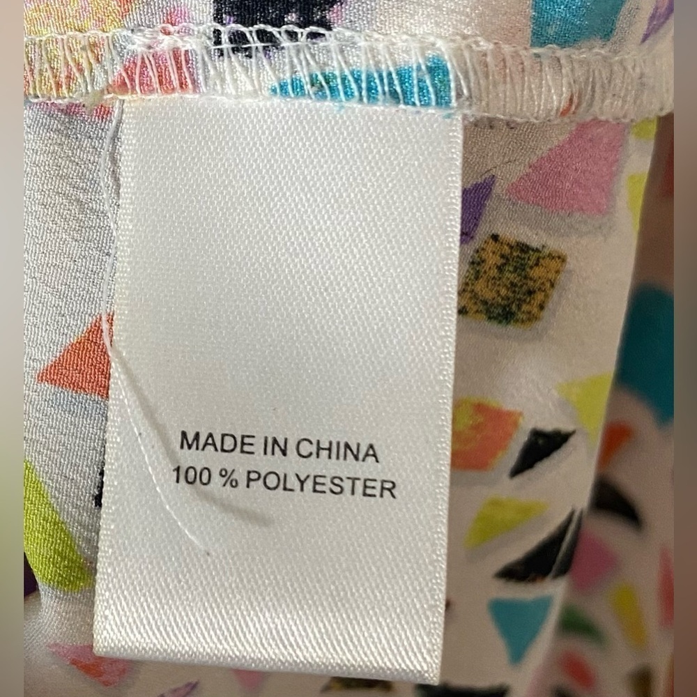 CeCe by Cynthia Steffe Candy Gems Tank Tunic, Sz L, Colorful Confetti Button Up - Picture 5 of 6